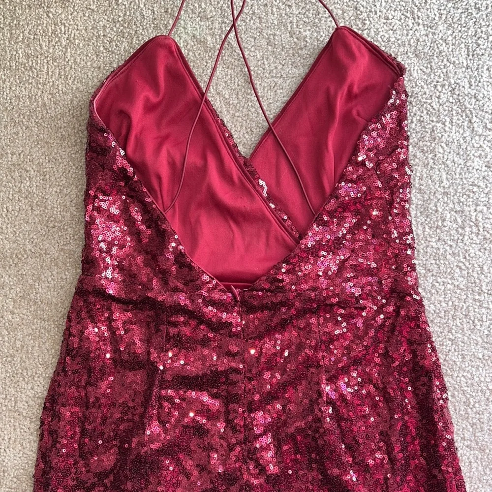 Sexy Tobi Red Valentine Dress with Sequins open back size SP prom dress - Picture 3 of 6